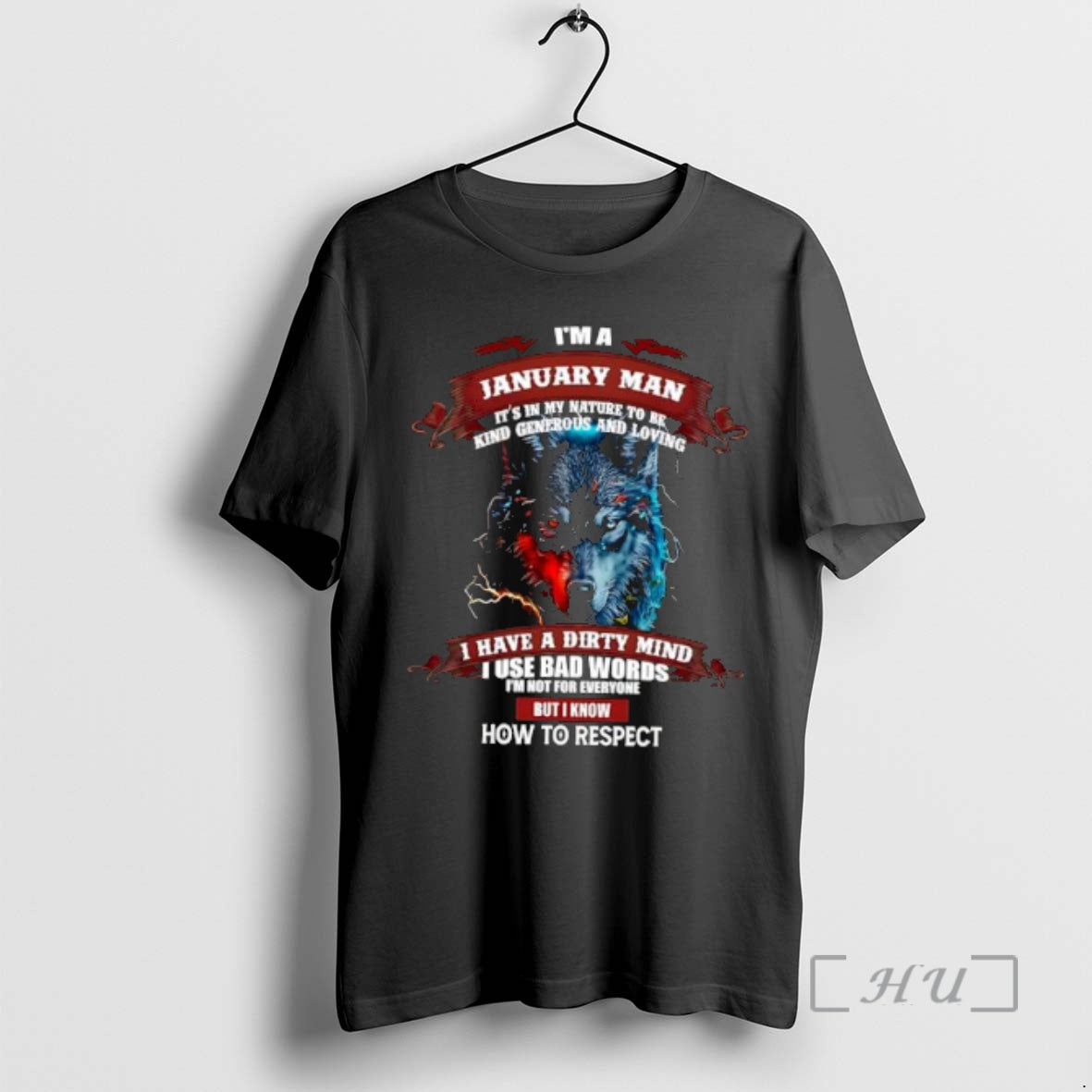 Officials Wolf January Man Its In My Nature To Be Kind Generous And Loving Premium - T-Shirt, Sweatshirt, Hoodie