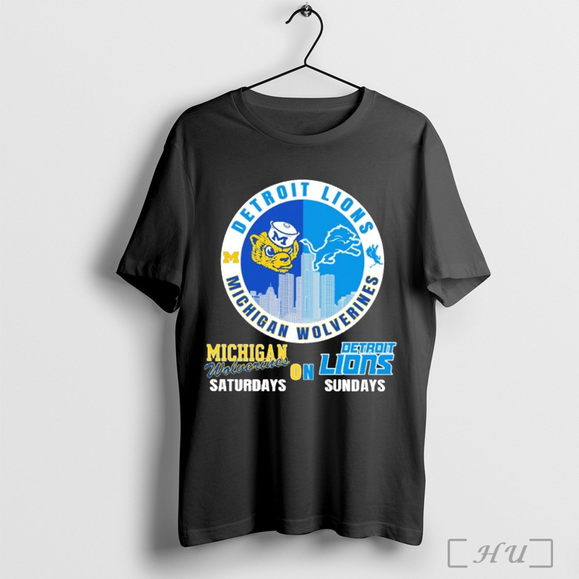 Officials Wolverines On Saturdays Lions On Sundays Football 2025 T Shirt Unisex T-shirt, Sweatshirt, Hoodie, Long Sleeve Tee - T-Shirt, Sweatshirt, Hoodie