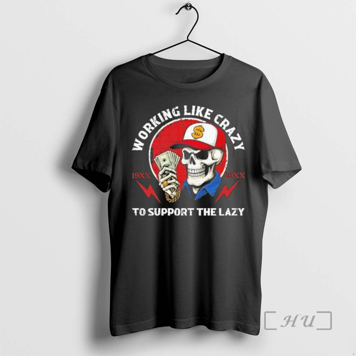 Officials Working Like Crazy To Support The Lazy Skull - T-Shirt, Sweatshirt, Hoodie