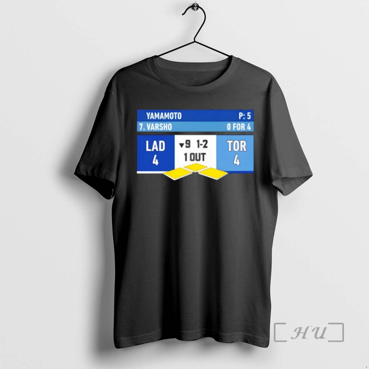 Officials World Series Scoreboard Bottom Of The 9th La Yamamoto Minimalist Premium T Shirts Sweater - T-Shirt, Sweatshirt, Hoodie