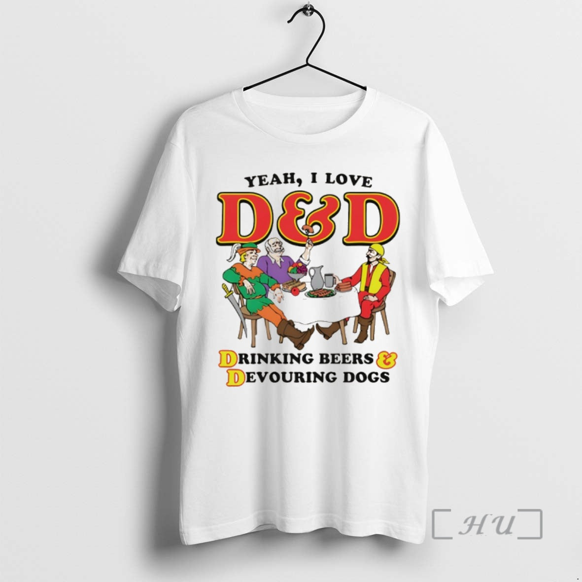 Officials Yeah I Love D And D Drinking Beers And Devouring Dogs Premium T Shirts Unisex T-shirt, Sweatshirt, Hoodie, Long Sleeve Tee - T-Shirt, Sweatshirt, Hoodie