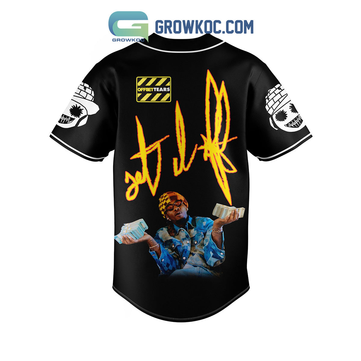 Offset Tears My Grace Fan Baseball Jersey baseball jersey product view 2