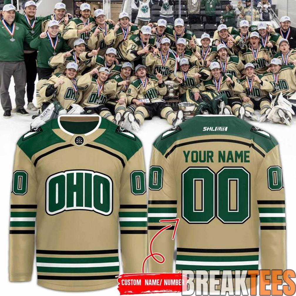 Ohio Bobcat 2026 Custom Hockey Jersey Unisex T-shirt, Sweatshirt, Hoodie, Long Sleeve Tee - T-Shirt, Sweatshirt, Hoodie