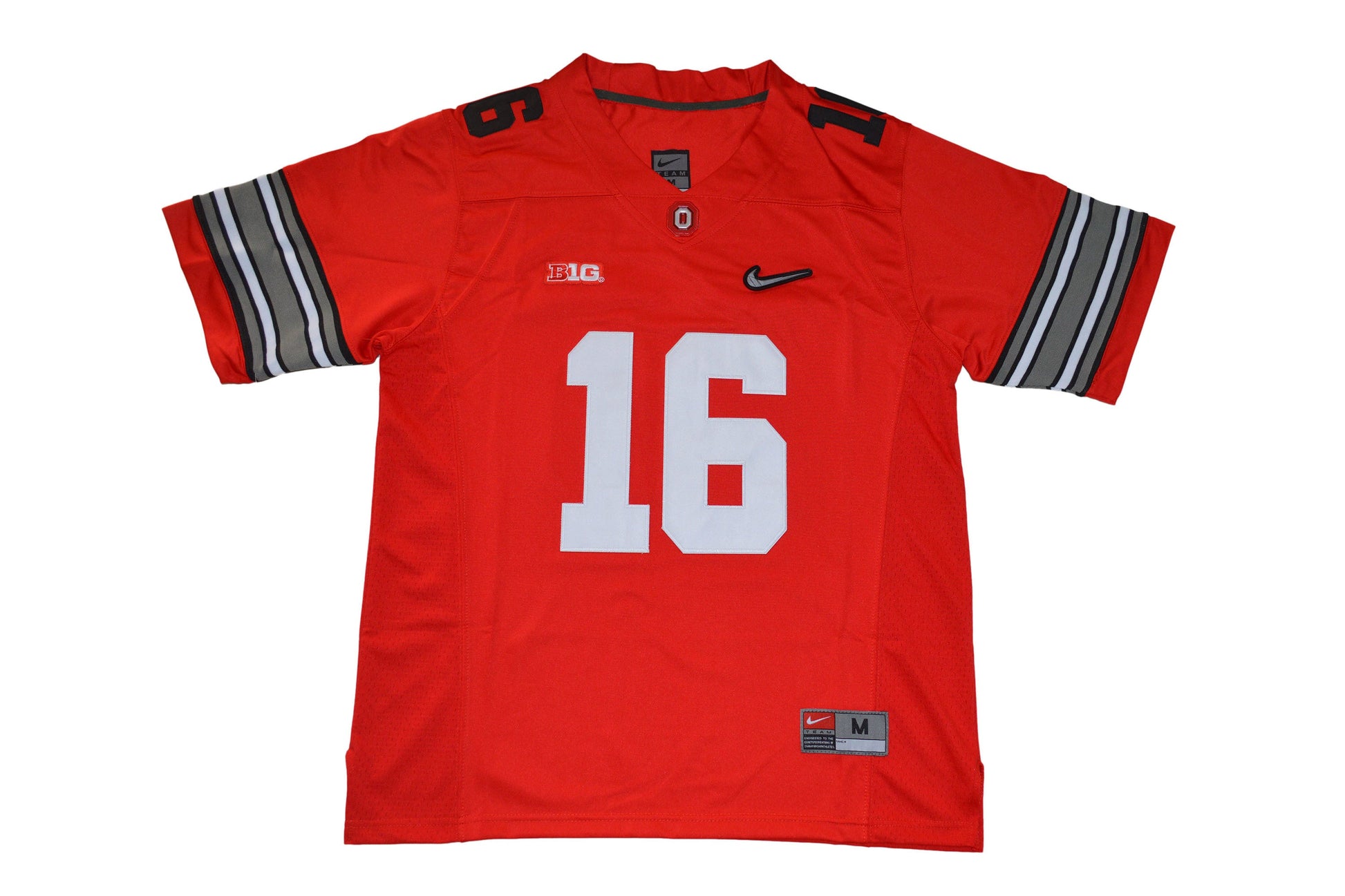 Ohio 16 J.T Barrett IV Diamond Red . Front College Football Jersey football jersey product view 1