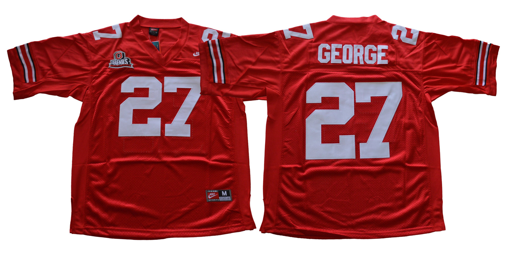Ohio 27 Retro Red College Football Jersey football jersey product view 1