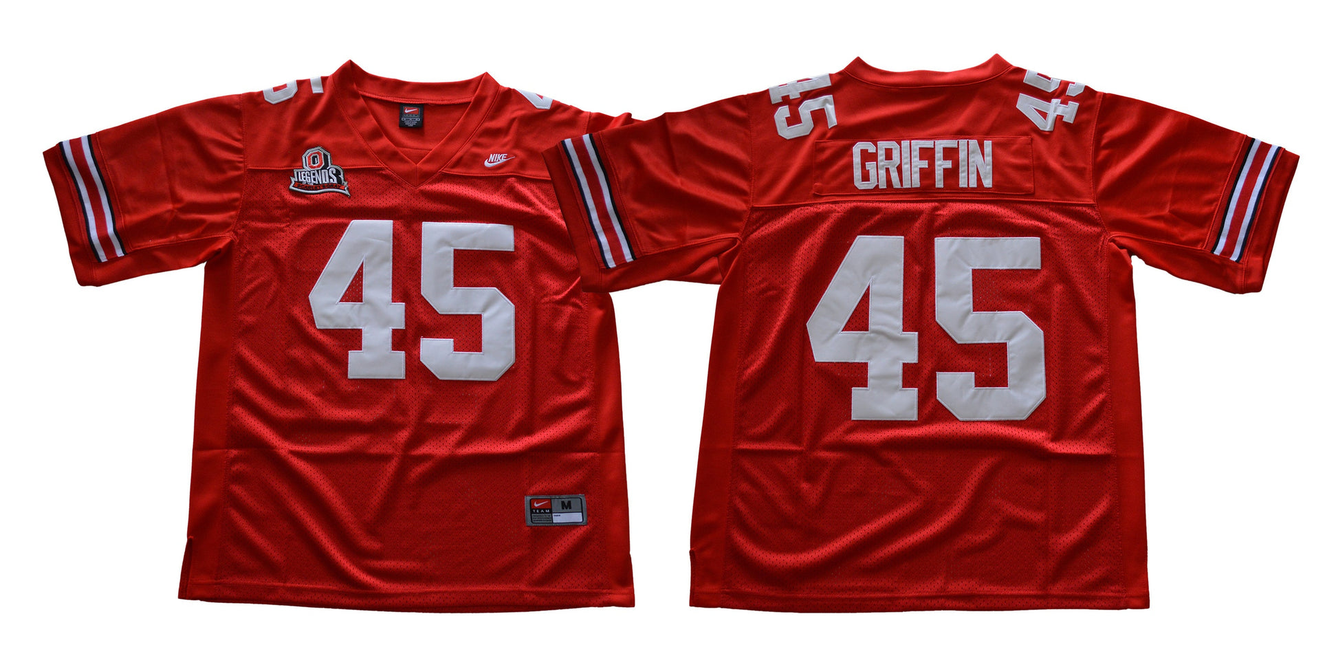 Ohio 45 Retro Red College Football Jersey football jersey product view 1
