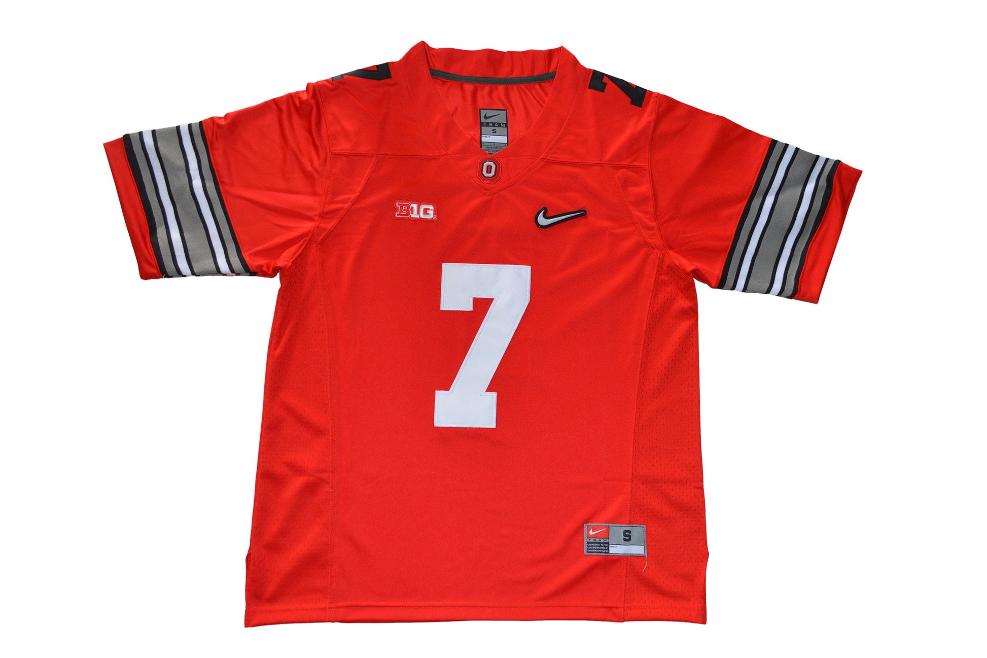 Ohio 7 Haskins jr. Diamond Red Front Style 2 College Football Jersey football jersey product view 1