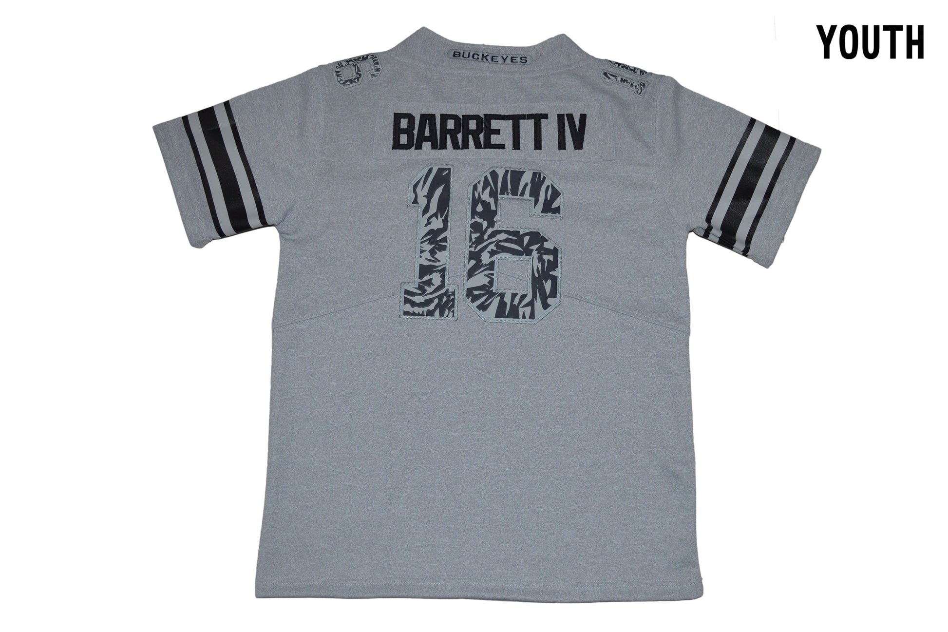 Ohio Light Carbon Gray Youth 16 Back College Football Jersey football jersey product view 1