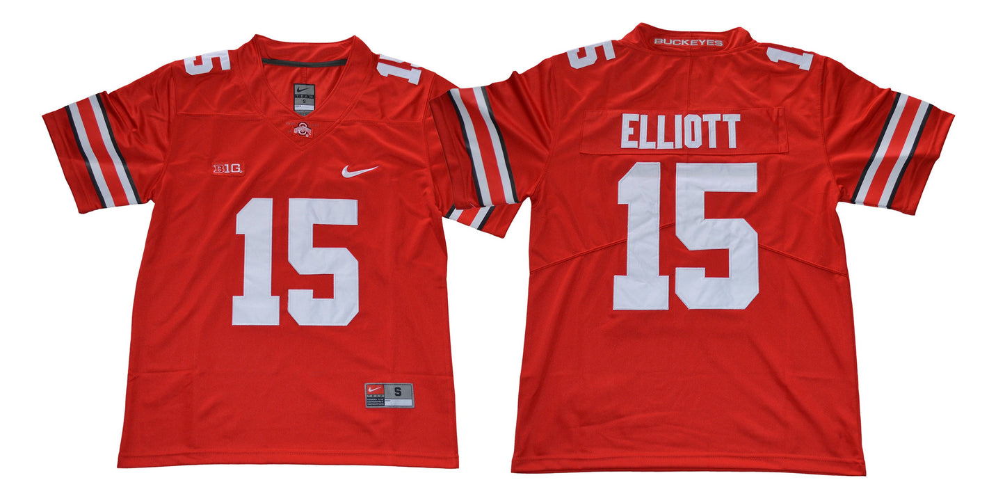 Ohio State 15 New Red College Football Jersey football jersey product view 1