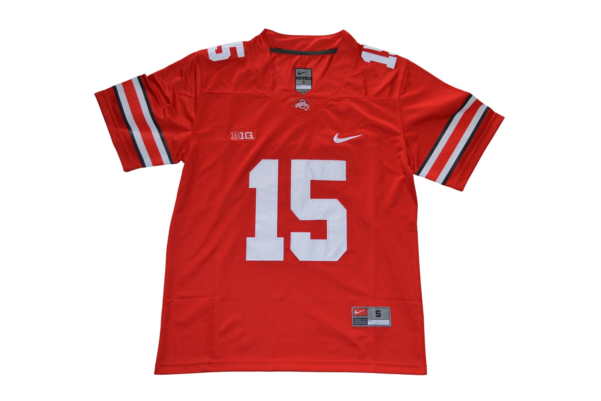 Ohio State 15 New Red Front College Football Jersey football jersey product view 1