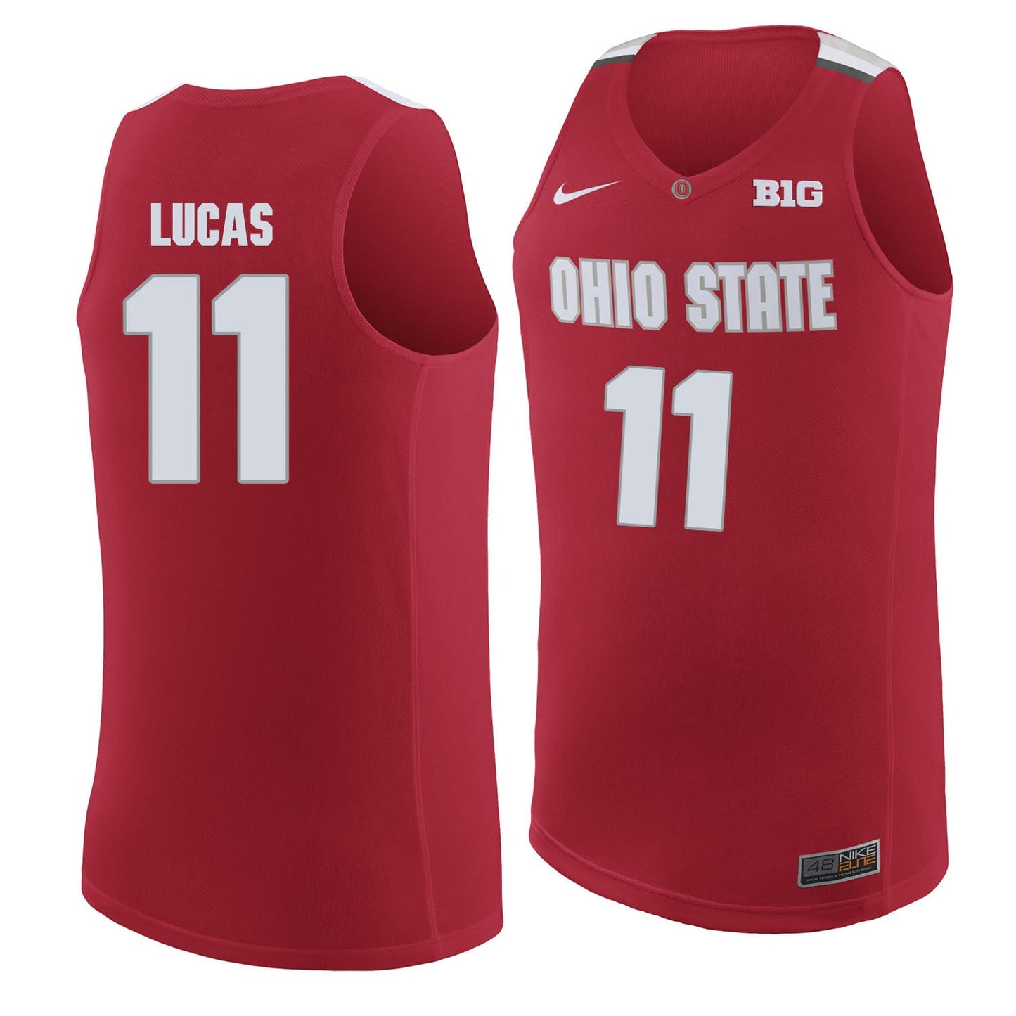 Ohio State Lucas 11 Scarlet.2jpg College Football Jersey football jersey product view 1