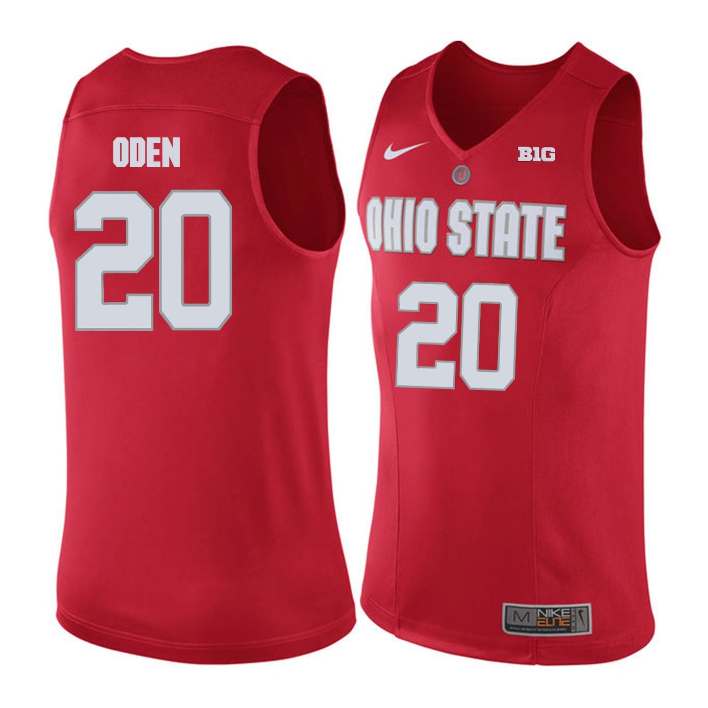 Ohio State Oden 20 Red .2jpg College Football Jersey football jersey product view 1