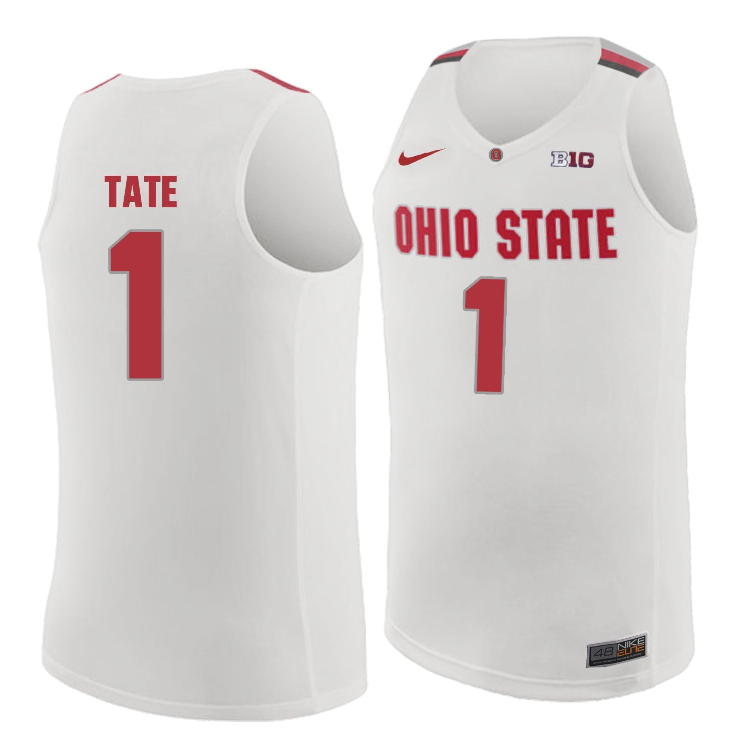 Ohio State Tate 1 white.2jpg College Football Jersey football jersey product view 1