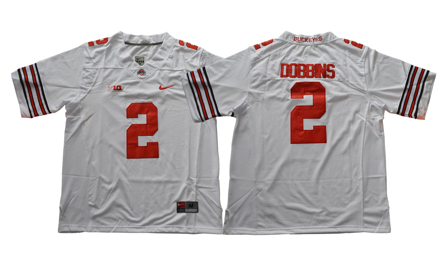 Ohio State White 2 College Football Jersey football jersey product view 1
