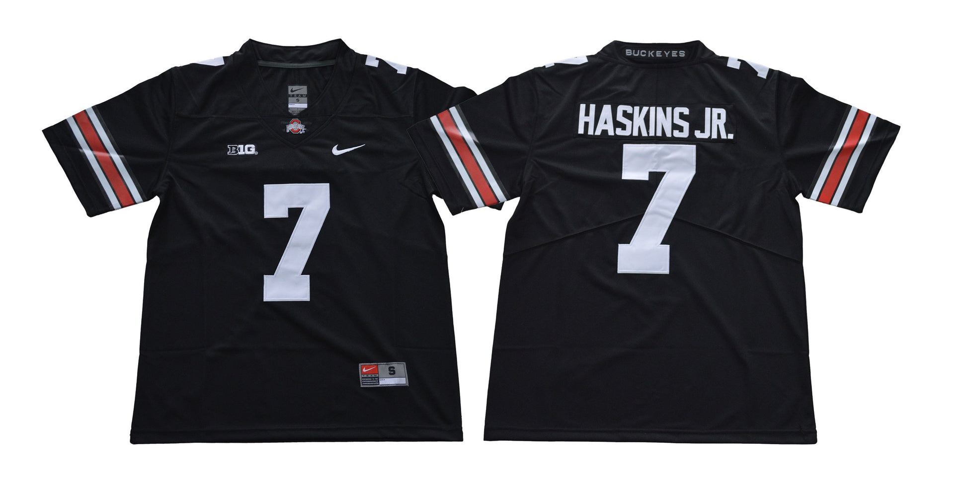 Ohio state 7 Black White College Football Jersey football jersey product view 1
