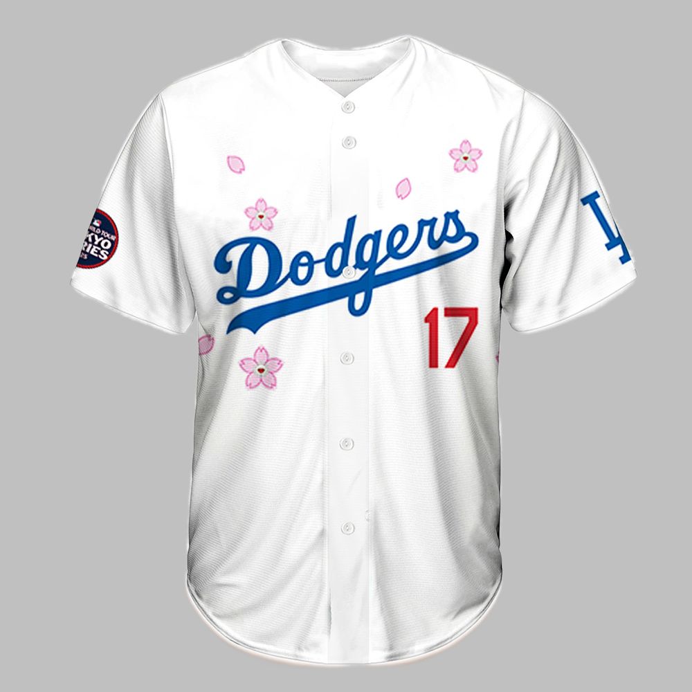 Ohtani 17 Dodgers World Tour Tokyo Series Jersey baseball jersey product view 2