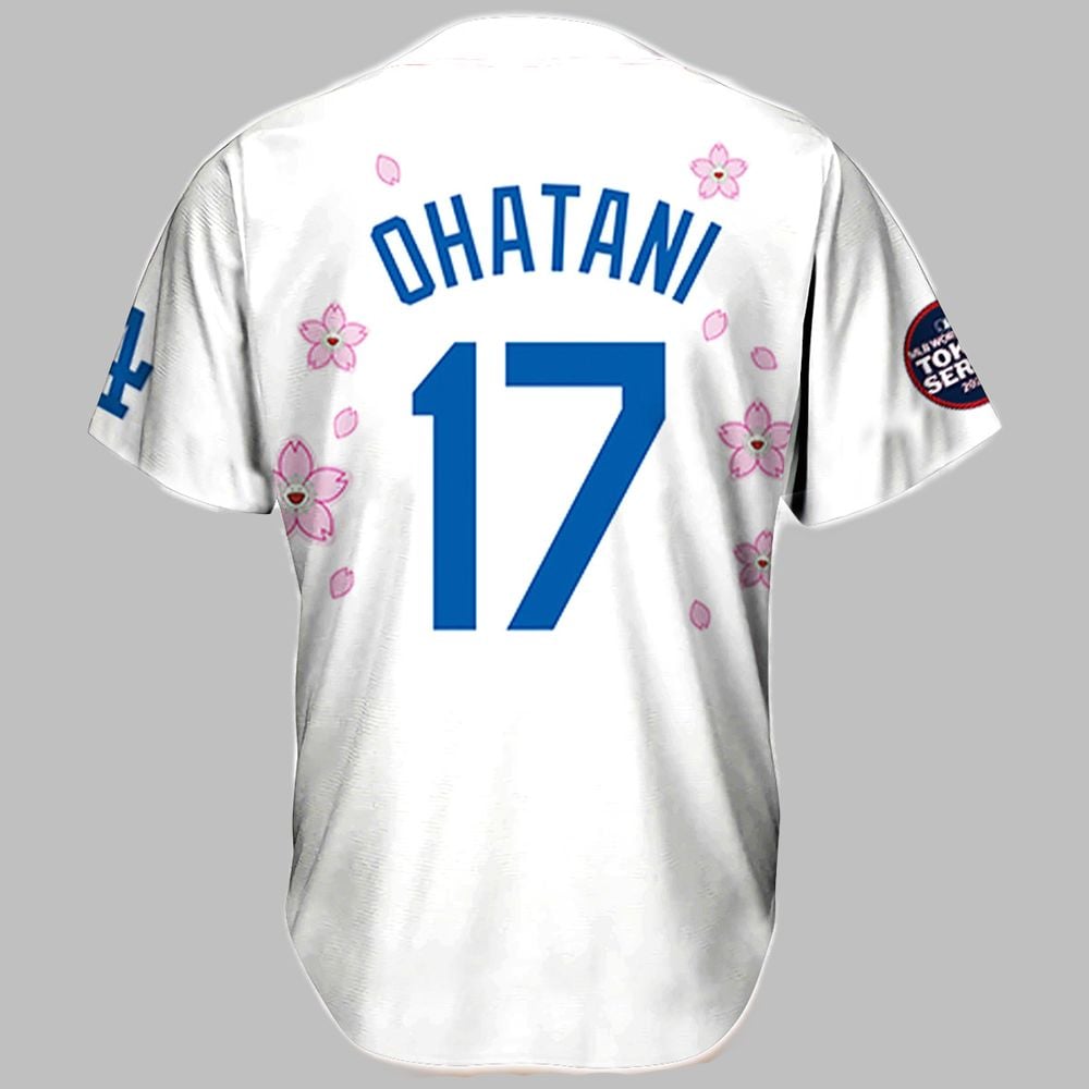 Ohtani 17 Dodgers World Tour Tokyo Series Jersey baseball jersey product view 3
