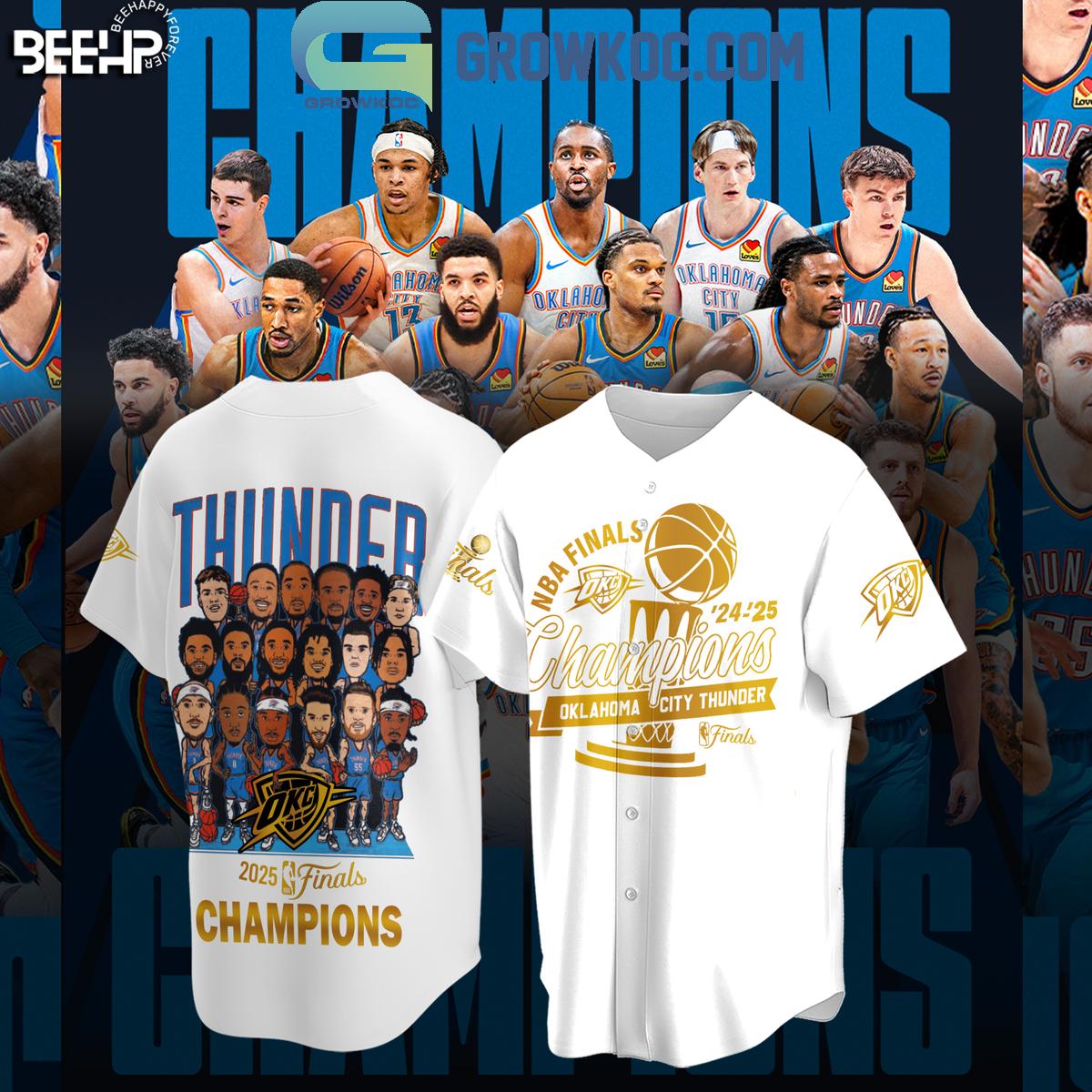 Oklahoma City Thunder NBA Finals Best Team Baseball Jersey baseball jersey product view 2