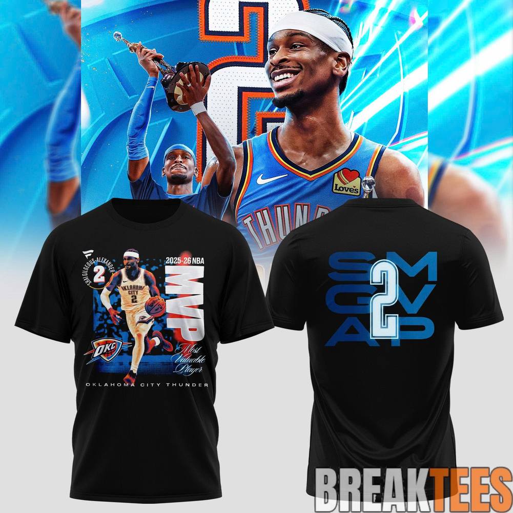 Oklahoma City Thunder Shai Gilgeous-Alexander 2026 NBA MVP Prime Shirt Unisex T-shirt, Sweatshirt, Hoodie, Long Sleeve Tee - T-Shirt, Sweatshirt, Hoodie