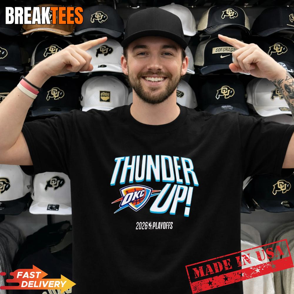 Oklahoma City Thunder Up 2026 NBA Playoffs Basketball Logo T-Shirt Unisex T-shirt, Sweatshirt, Hoodie, Long Sleeve Tee - T-Shirt, Sweatshirt, Hoodie