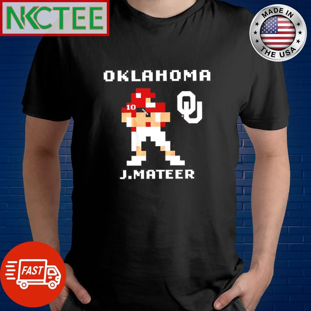 Oklahoma Sooners Football John Mateer Retro Baller pixel shirt Unisex T-shirt, Sweatshirt, Hoodie, Long Sleeve Tee - T-Shirt, Sweatshirt, Hoodie