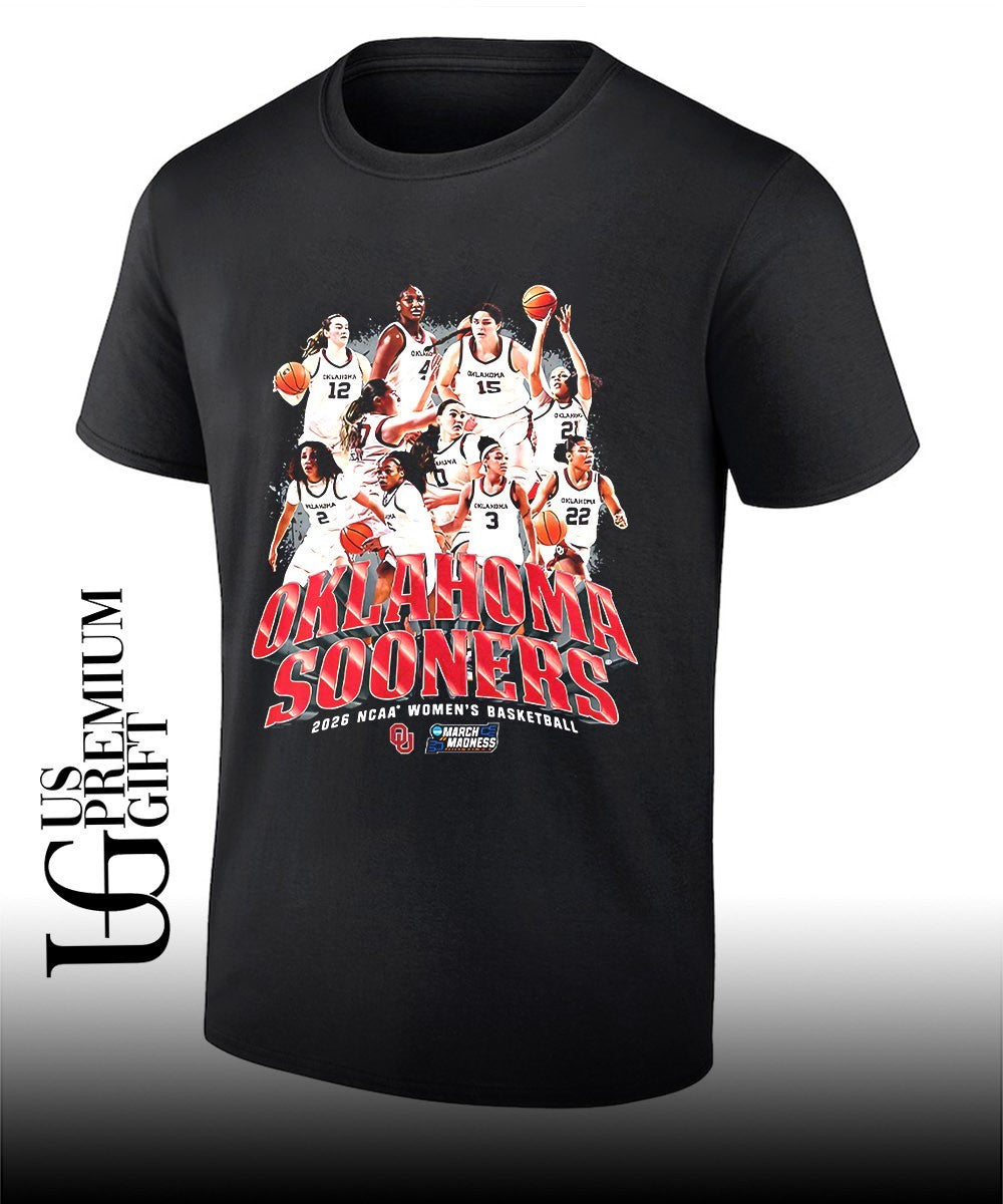 Oklahoma Sooners womens basketball NCAA March Madness 2026 shirt Unisex T-shirt, Sweatshirt, Hoodie, Long Sleeve Tee - T-Shirt, Sweatshirt, Hoodie