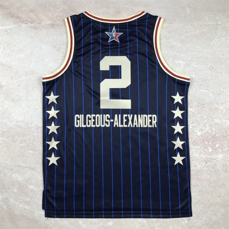 Oklahoma City Thunder #2 Shai Gilgeous-Alexander 2024 NBA All-Star Style 1 Basketball Jersey basketball jersey product view 1