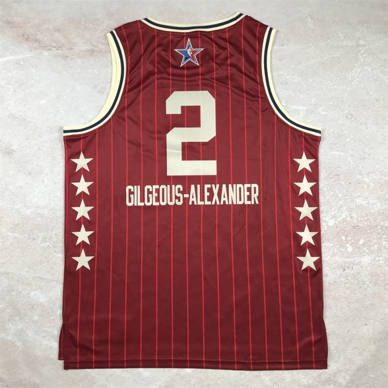 Oklahoma City Thunder #2 Shai Gilgeous-Alexander 2024 NBA All-Star Style 2 Basketball Jersey basketball jersey product view 1
