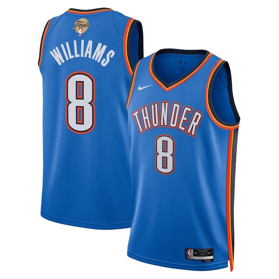 Oklahoma City Thunder #8 Jalen Williams Unisex 2025 NBA Finals Swingman Jersey - Icon Edition - Blue basketball jersey product view 1