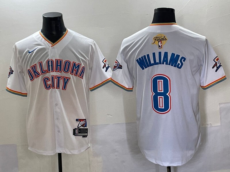 Oklahoma City Thunder #8 Jalen Williams nba Collaboration Style 7 Basketball Jersey basketball jersey product view 1
