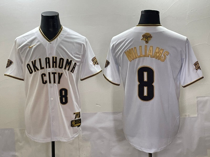 Oklahoma City Thunder #8 Jalen Williams nba Collaboration Style 8 Basketball Jersey basketball jersey product view 1