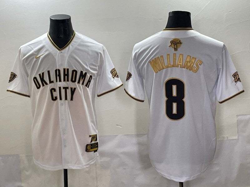 Oklahoma City Thunder #8 Jalen Williams nba Collaboration Style 9 Basketball Jersey basketball jersey product view 1