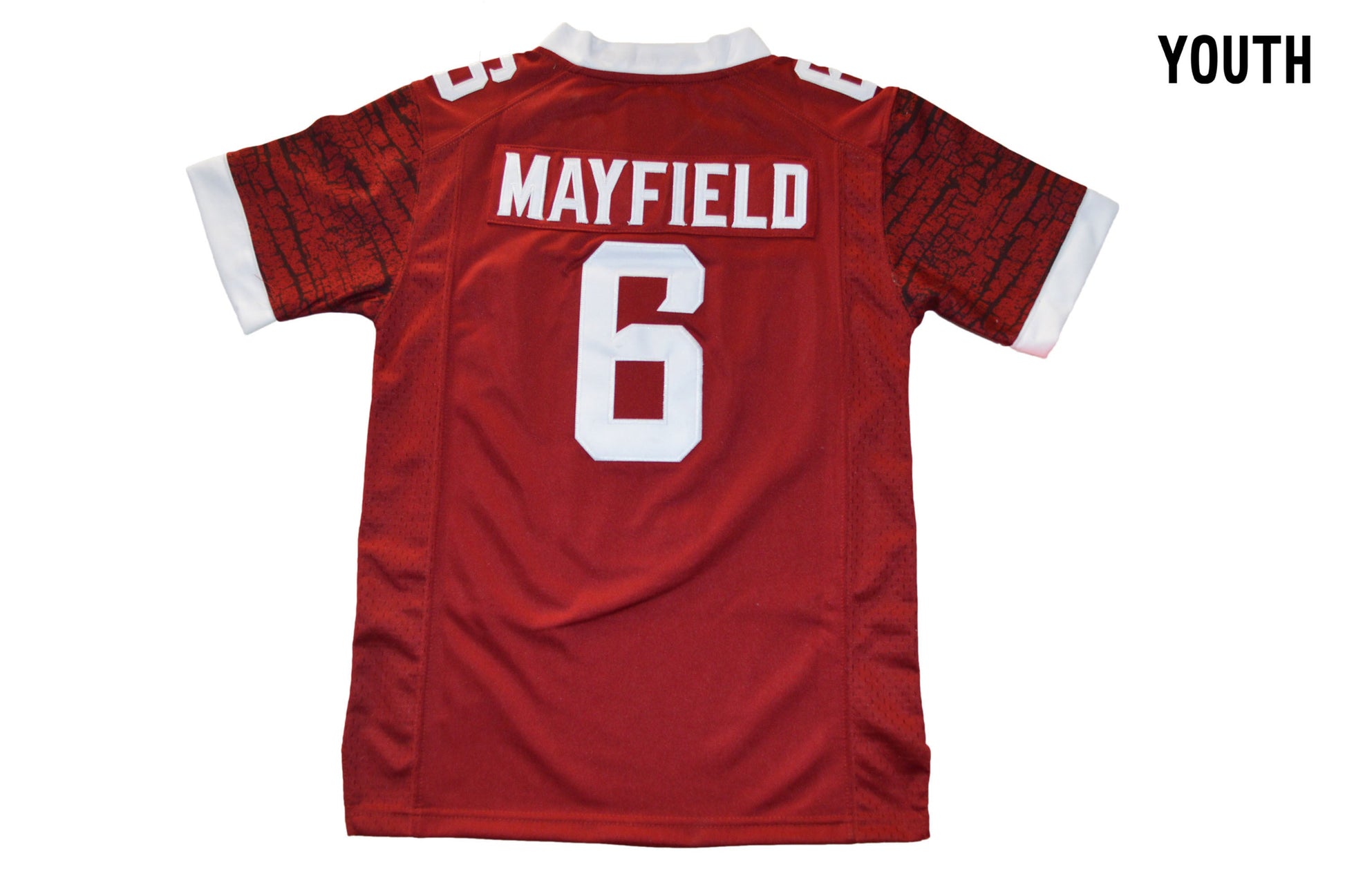 Oklahoma Sooners 6 Youth Red Back College Football Jersey football jersey product view 1