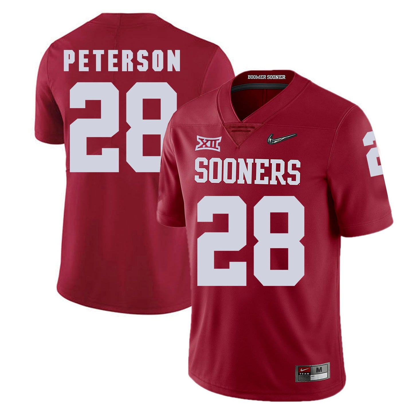 Oklahoma Sooners Adrian Peterson 28 Diamond Edition College Football Jersey football jersey product view 1