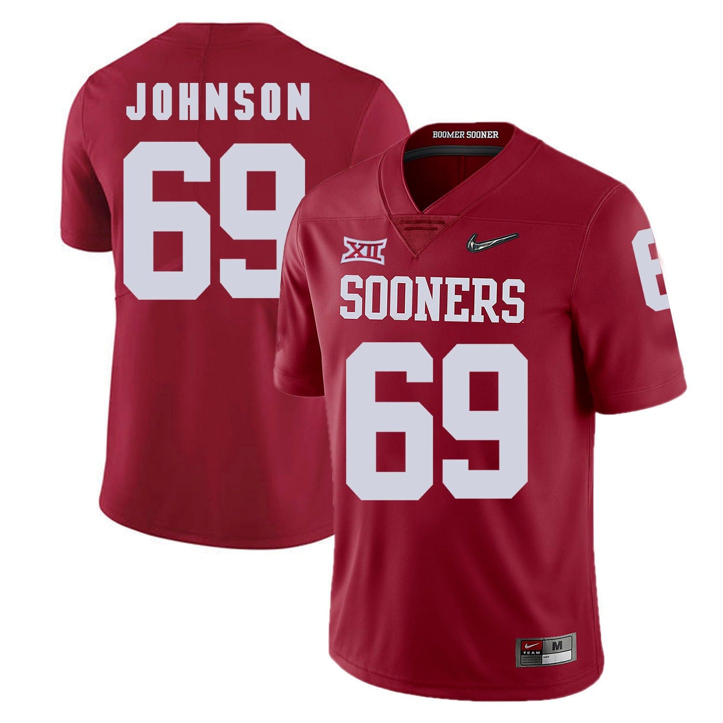 Oklahoma Sooners Lane Johnson 69 Diamond Edition College Football Jersey football jersey product view 1