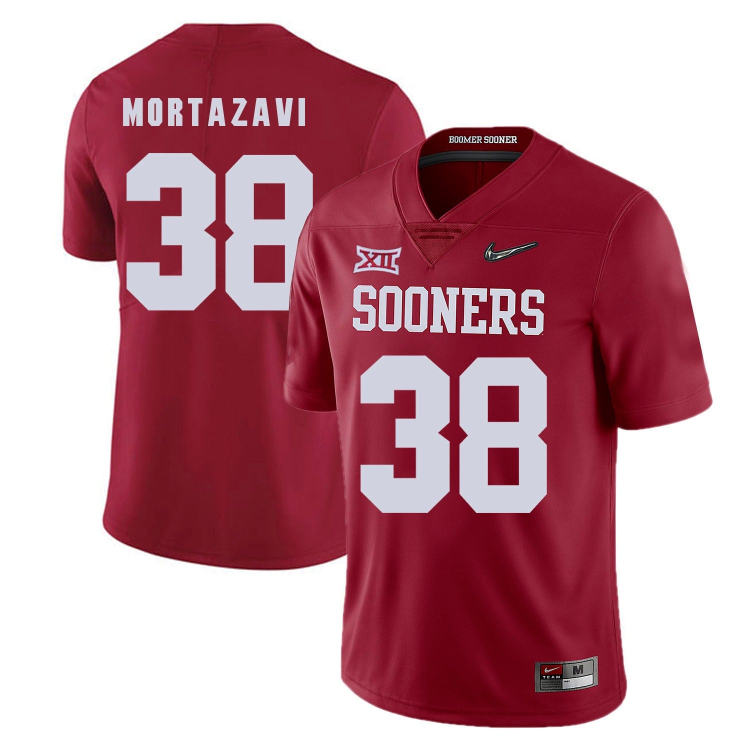 Oklahoma Sooners MORTAZAVI 38 Diamond Edition College Football Jersey football jersey product view 1