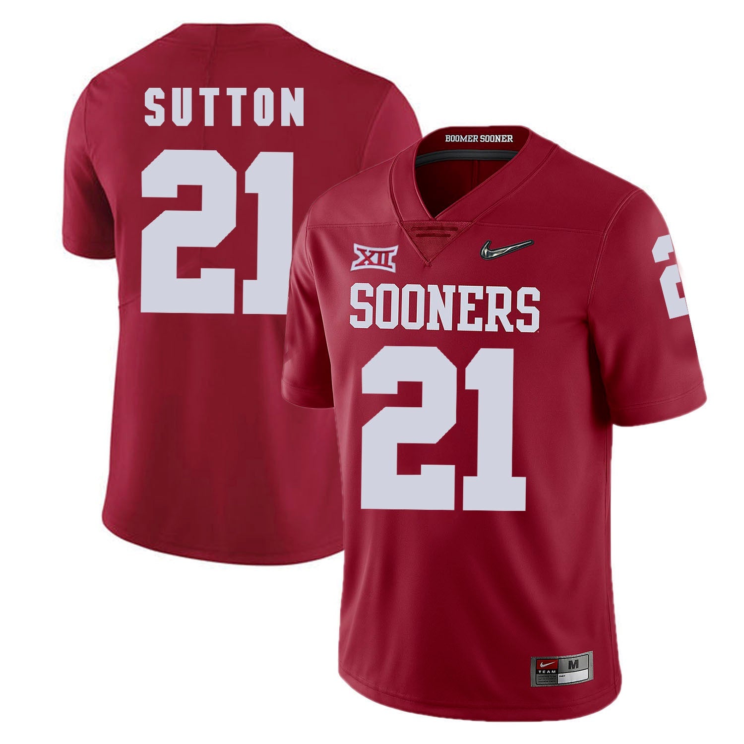 Oklahoma Sooners Marcelias Sutton 21 Diamond Edition College Football Jersey football jersey product view 1