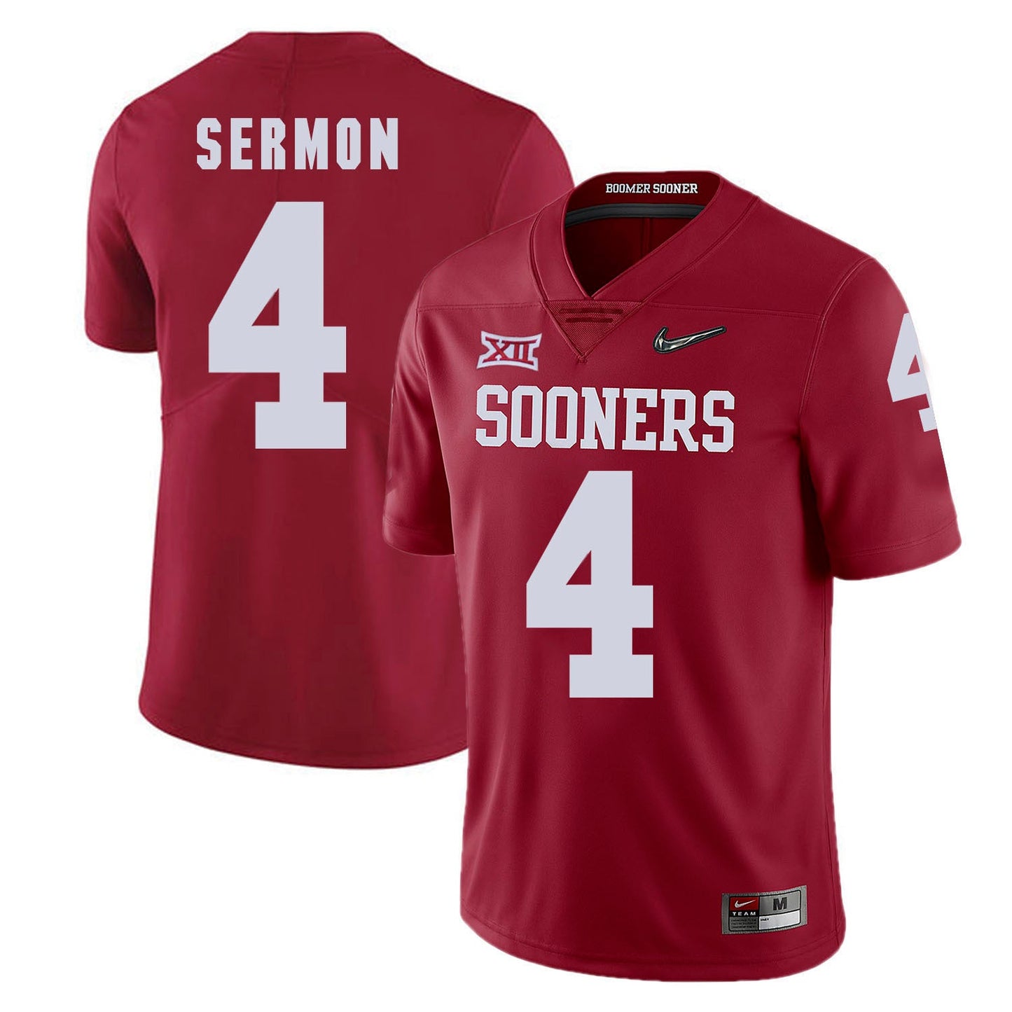 Oklahoma Sooners Trey Sermon 4 Diamond Edition College Football Jersey football jersey product view 1