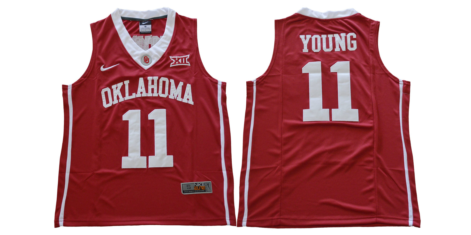 Oklahoma YOUNG 11 Red YOUNG College Football Jersey football jersey product view 1