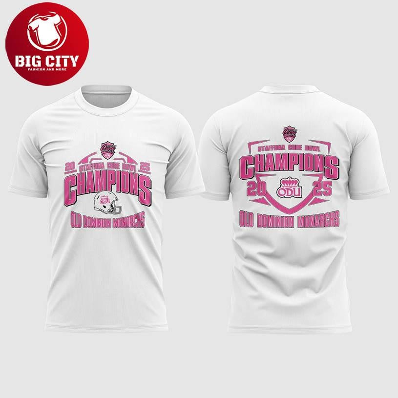 Old Dominion Monarchs 2025 Cure Bowl Champions Two Sided Shirt Unisex T-shirt, Sweatshirt, Hoodie, Long Sleeve Tee - T-Shirt, Sweatshirt, Hoodie