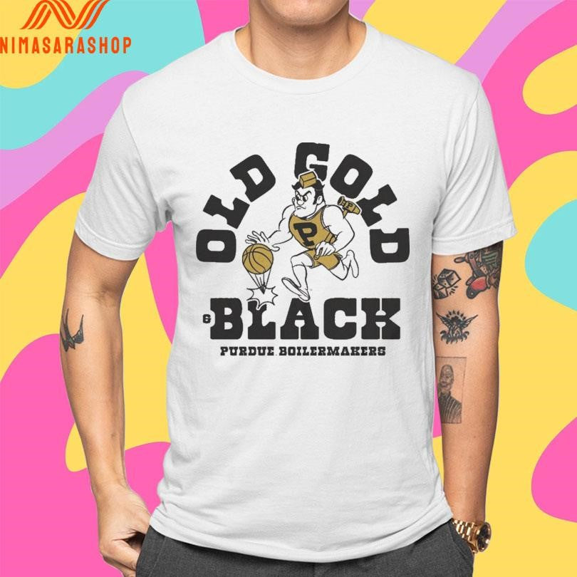 Old Gold And Black Purdue Boilermakers Men's - Adult & Kids T-Shirts, Sweatshirts & Hoodies apparel design preview 4