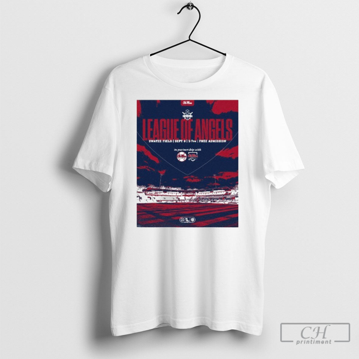 Ole Miss Baseball And Ole Miss Softball League Of Angels Swayze Field September 8 2025 Unisex T-shirt, Sweatshirt, Hoodie, Long Sleeve Tee - T-Shirt, Sweatshirt, Hoodie
