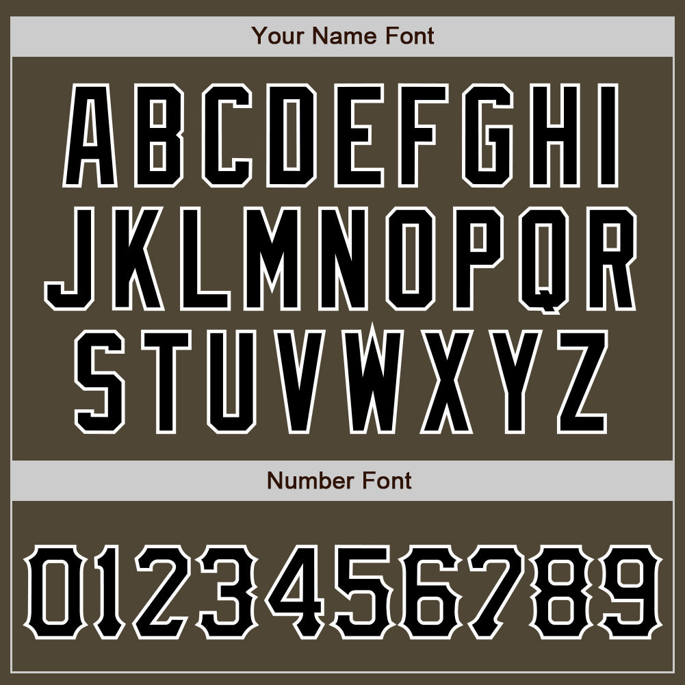 Custom Olive Black-White Authentic Salute To Service Baseball Jersey baseball jersey product view 4