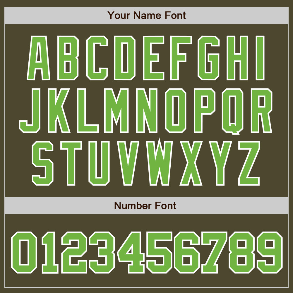 Custom Olive Neon Green-White Authentic Salute To Service Baseball Jersey baseball jersey product view 5