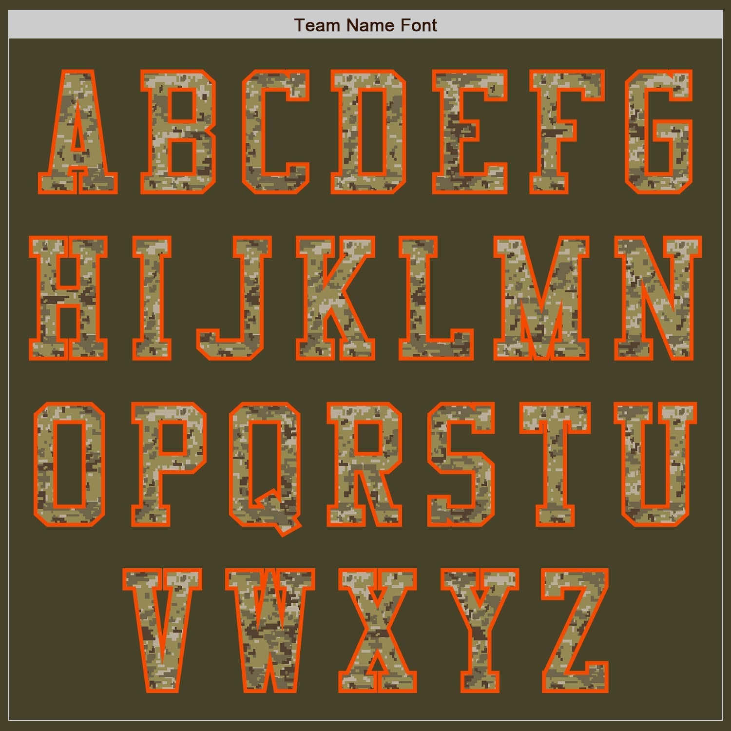 Custom Olive Camo-Orange Authentic Salute To Service Baseball Jersey baseball jersey product view 3