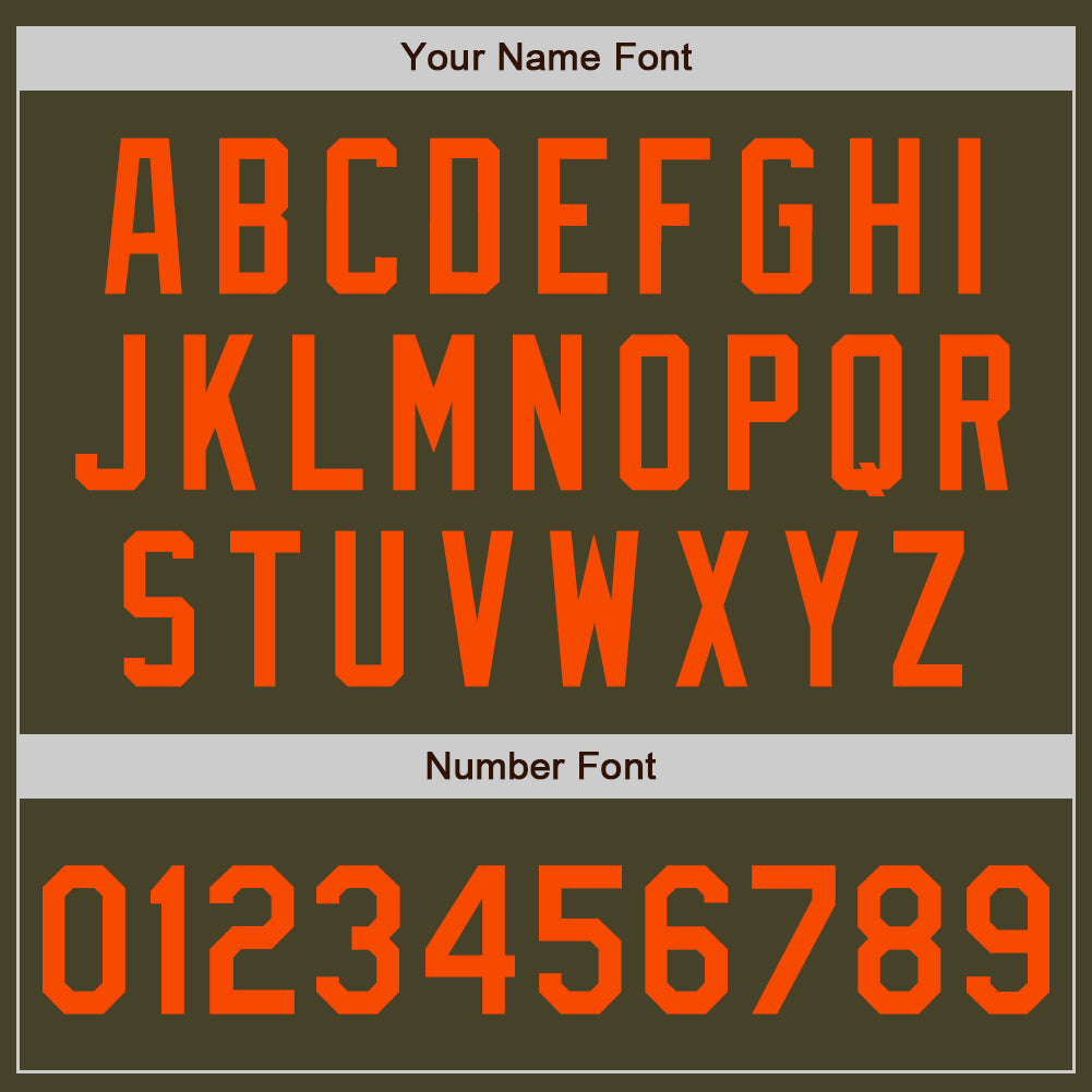 Custom Olive Orange Authentic Salute To Service Baseball Jersey baseball jersey product view 5