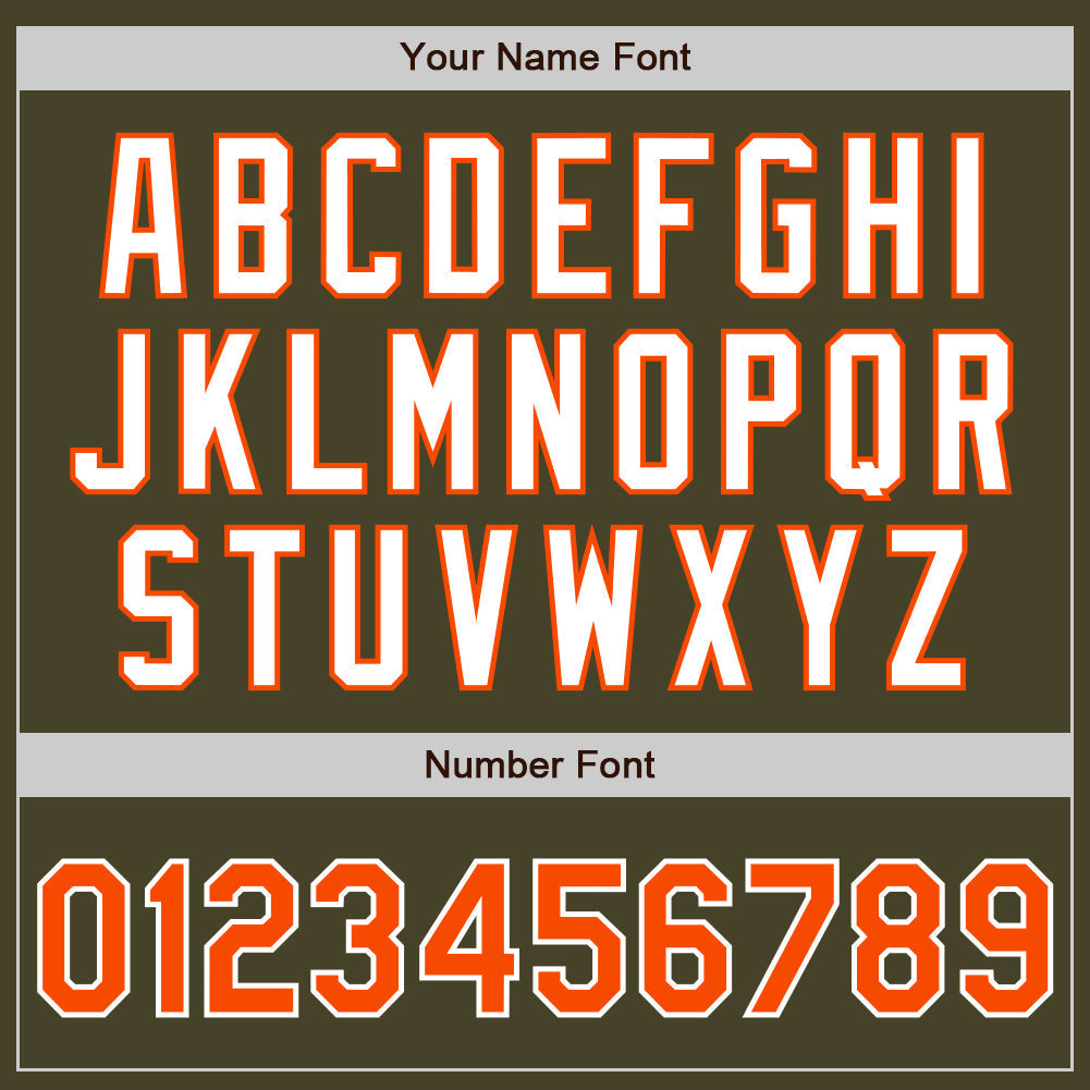 Custom Olive Orange-White Authentic Baseball Jersey baseball jersey product view 5