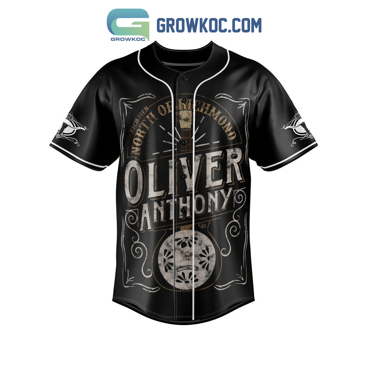 Oliver Anthony Living In The New World With An Old Soul Baseball Jersey baseball jersey product view 3