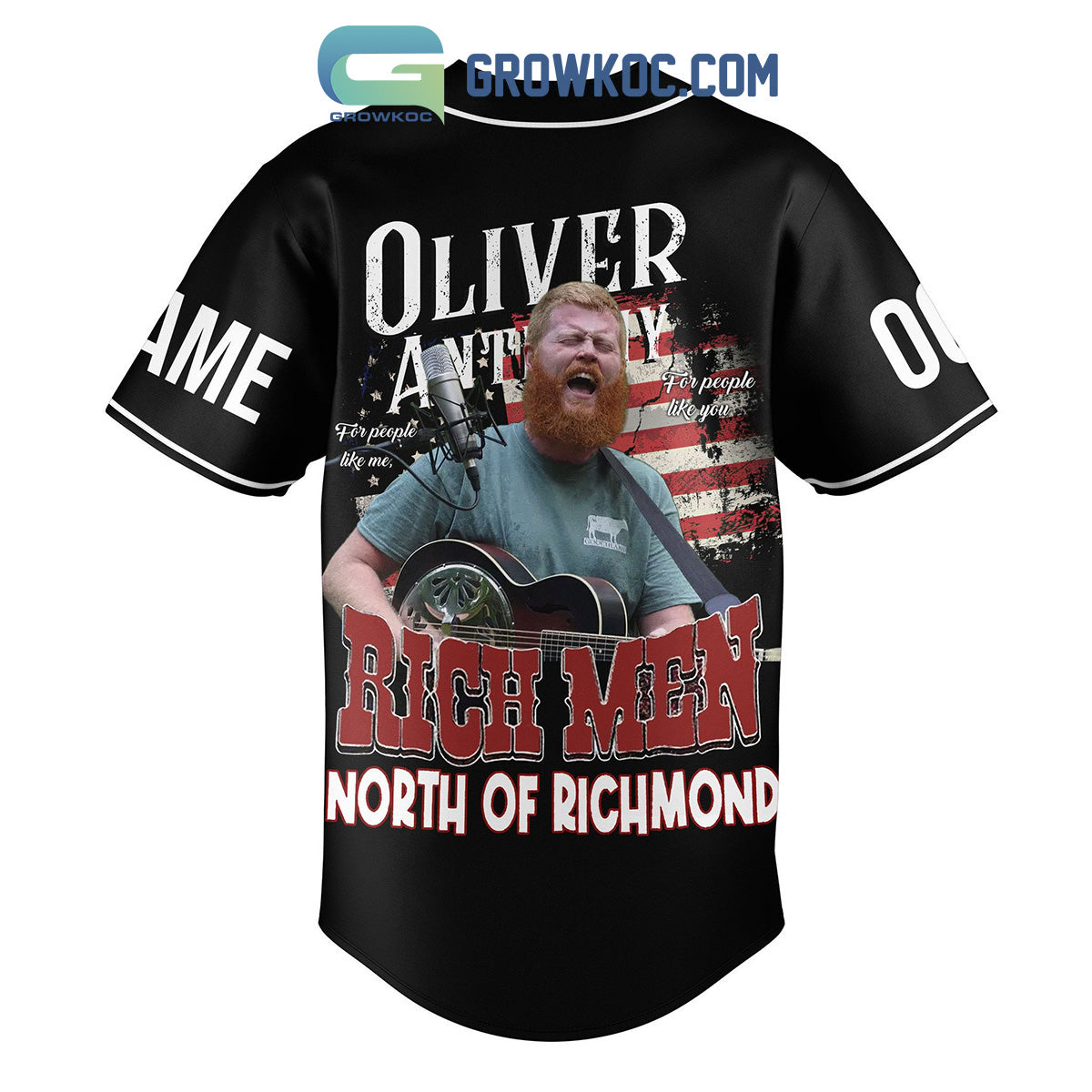 Oliver Anthony Rich Men North Of Richmond 2023 Personalized Baseball Jersey baseball jersey product view 2