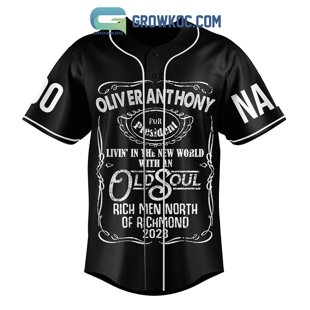 Oliver Anthony Rich Men North Of Richmond 2023 Personalized Baseball Jersey baseball jersey product view 3